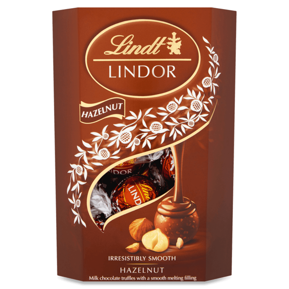 Lindt LINDOR Hazelnut Chocolate Truffles Box 200g